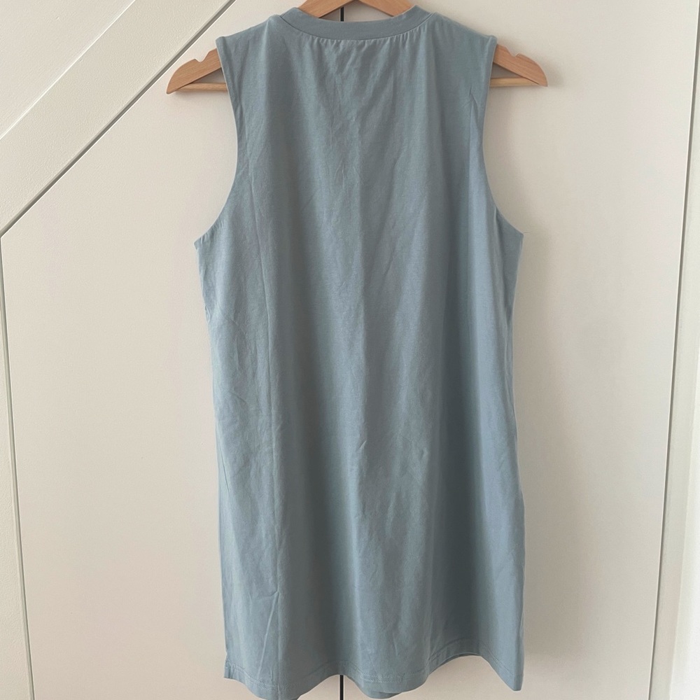 ALL THE WAYS | Kelly Blue/Grey Muscle Tee Dress - Picture 4 of 4